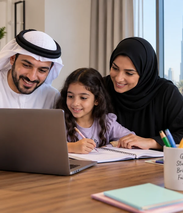 Student in Sharjah attending a CBSE-aligned online class